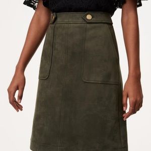 Loft faux suede skirt